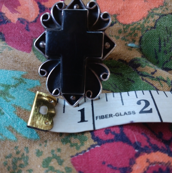 Chimney Butte sterling onyx cross ring - Picture 7 of 8